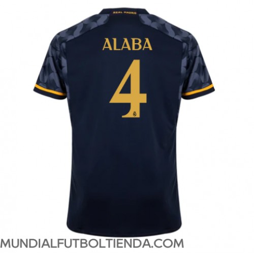 Camiseta Real Madrid David Alaba #4 Segunda Equipación Replica 2023-24 mangas cortas